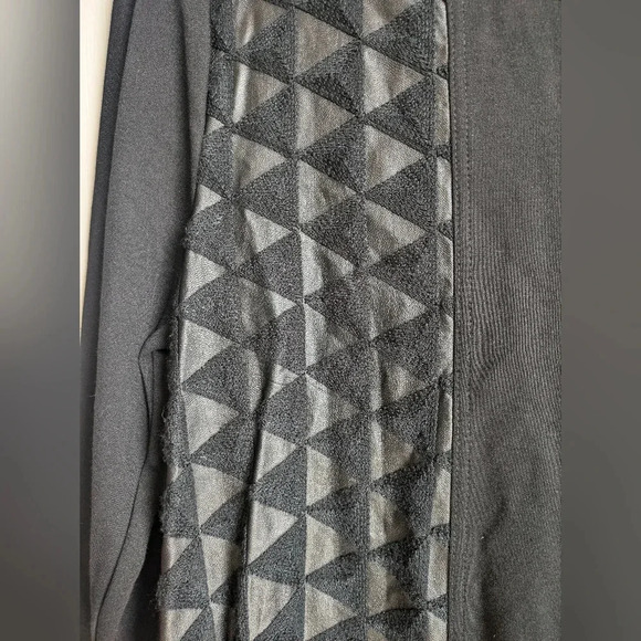 Lynn Ritchie Silver Black Pleather Tunic size Small‎ Goth Edgy Grunge Biker - Picture 6 of 8